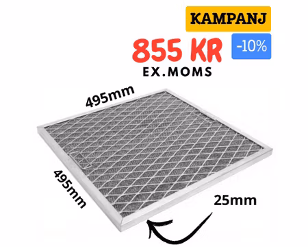 Fettfilter 495x495x25mm Aluminium, BESTRO