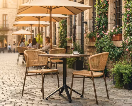 Stol Nantes, Brun/natur fiberrotting, Exxent