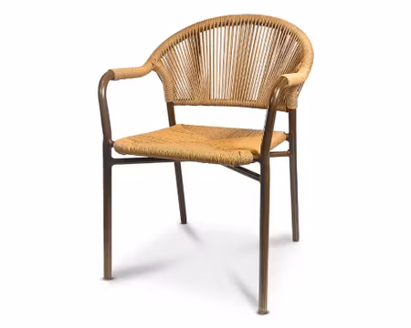 Karmstol Nantes, Brun/Natur Fiberrotting, Exxent