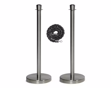 Köstolpe Silver 2st+Svart Rep(1,5m), Exxent