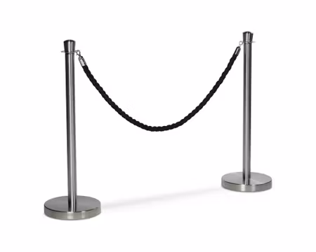 Flätat Rep(1,5m) Till Köstolpe, Svart/Silver, Exxent