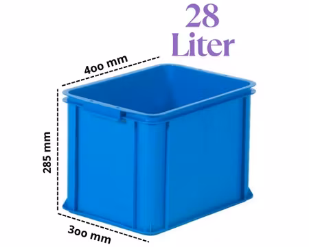 Förvaringsback 28Liter Blå, Stapelbar 400x300x285 mm