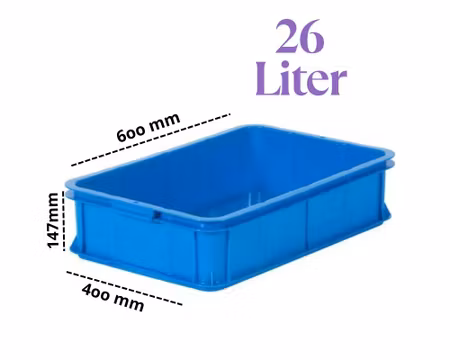 Förvaringsback 26Liter Blå, Stapelbar 600x400x147 mm