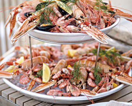 Ställning till skaldjursfat, Ø 25 cm låg