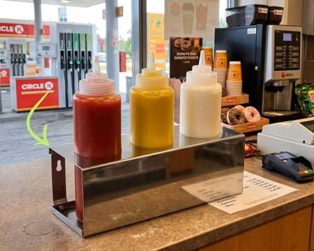 Flaskhållare för 3st Rostfri 32,5x11xH12cm, PATINA