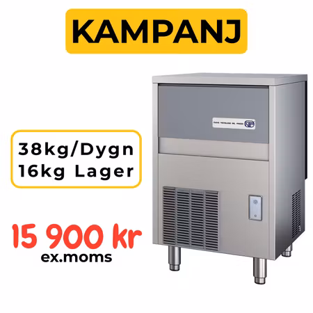 Ismaskin SL70 vattenkyld, 38kg/dygn-Binge 16kg, NTF