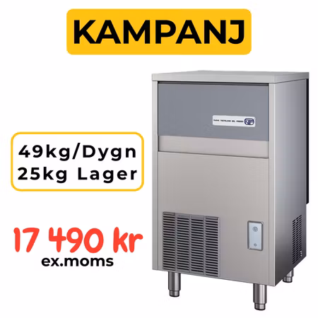 Ismaskin SL90 vattenkyld, 49kg/dygn-Binge 25kg, NTF