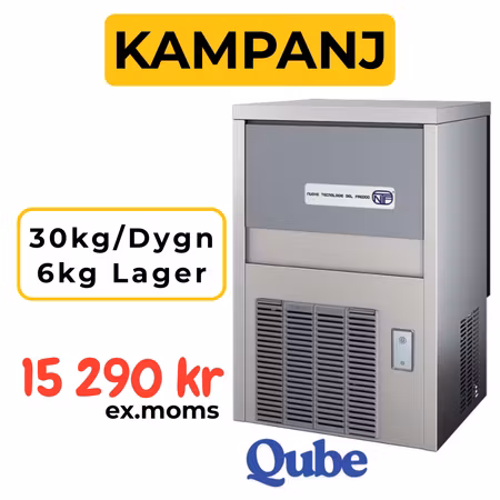 Iskubmaskin SL50 Vattenkyld, 30kg/dygn-Binge 6kg, NTF