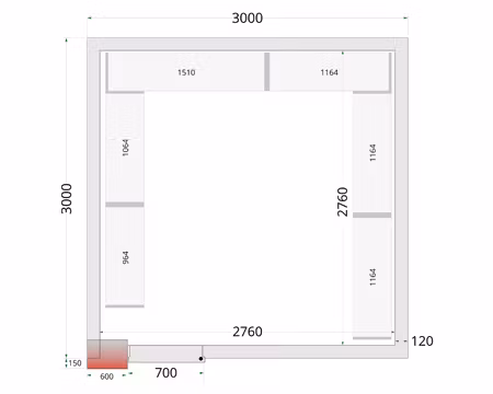 Hyllsystem Till Frysrum (CRNF3030 och CRNF3030WD), TEFCOLD