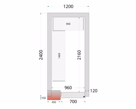 Hyllsystem Till Frysrum (CRNF1224), TEFCOLD