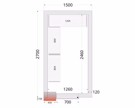 Hyllsystem Till Frysrum (CRNF1527), TEFCOLD