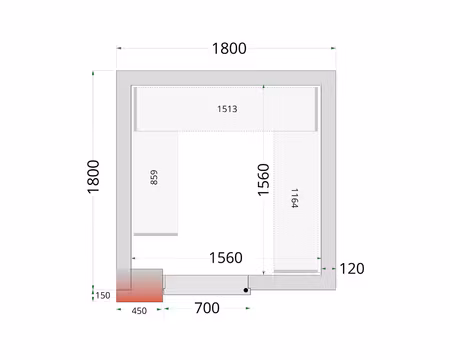 Hyllsystem Till Frysrum (CRNF1818), TEFCOLD