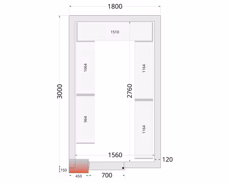 Hyllsystem Till Frysrum (CRNF1830), TEFCOLD