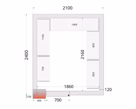 Hyllsystem Till Frysrum (CRNF2124), TEFCOLD