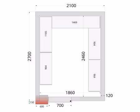 Hyllsystem Till Frysrum (CRNF2127), TEFCOLD