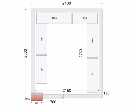 Hyllsystem Till Frysrum (CRNF2430), TEFCOLD