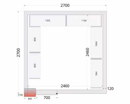Hyllsystem Till Frysrum (CRNF2727), TEFCOLD