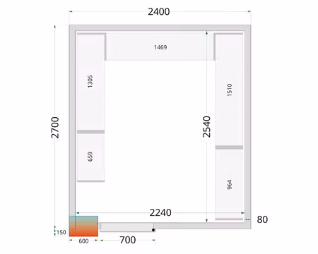 Hyllsystem Till Kylrum (CRPF2427 och CRPF2427WD), TEFCOLD