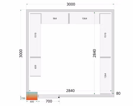 Hyllsystem Till Kylrum (CRPF3030 och CRPF3030WD), TEFCOLD