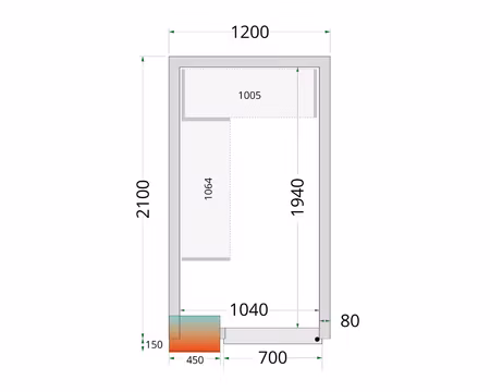 Hyllsystem Till Kylrum (CRPF1221), TEFCOLD