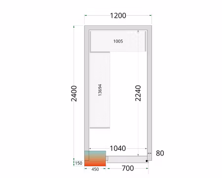 Hyllsystem Till Kylrum (CRPF1224), TEFCOLD