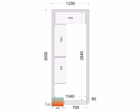 Hyllsystem Till Kylrum (CRPF1230), TEFCOLD