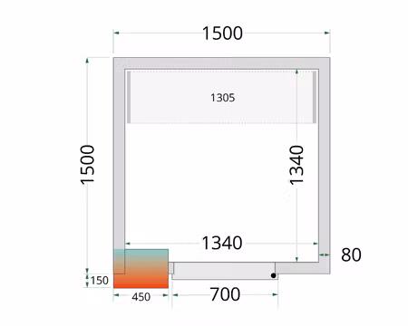 Hyllsystem Till Kylrum (CRPF1515), TEFCOLD