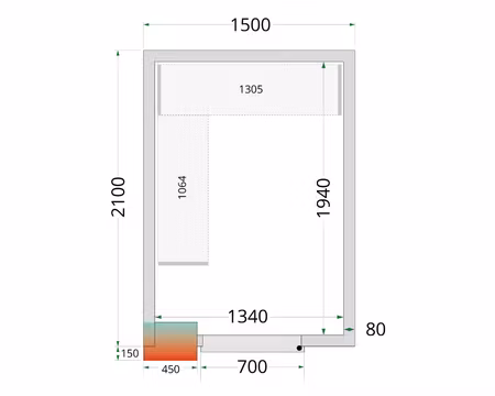 Hyllsystem Till Kylrum (CRPF1521), TEFCOLD
