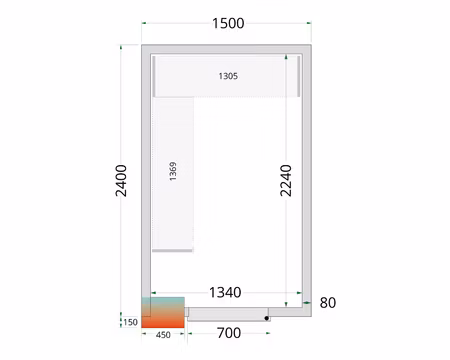 Hyllsystem Till Kylrum (CRPF1524), TEFCOLD