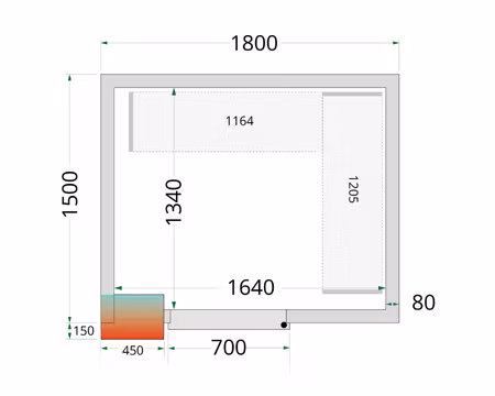 Hyllsystem Till Kylrum (CRPF1815), TEFCOLD
