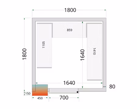 Hyllsystem Till Kylrum (CRPF1818), TEFCOLD