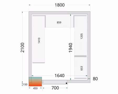 Hyllsystem Till Kylrum (CRPF1821), TEFCOLD