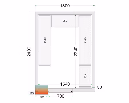 Hyllsystem Till Kylrum (CRPF1824), TEFCOLD