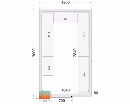 Hyllsystem Till Kylrum (CRPF1830), TEFCOLD