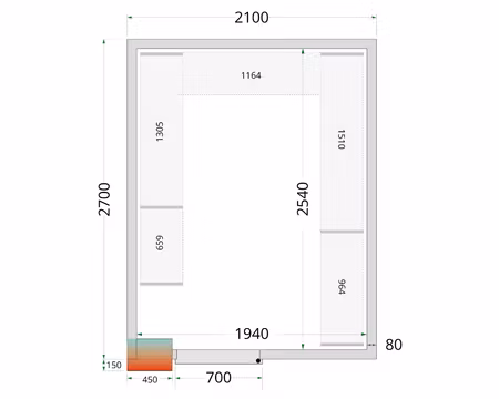 Hyllsystem Till Kylrum (CRPF2127), TEFCOLD