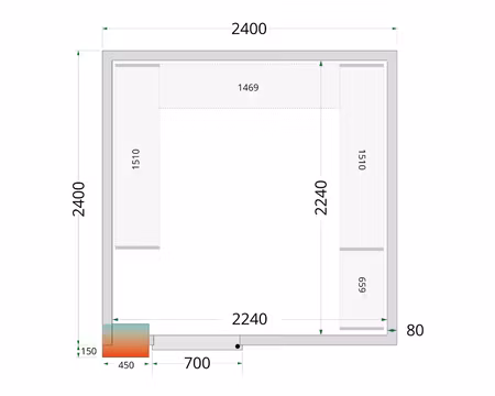 Hyllsystem Till Kylrum (CRPF2424), TEFCOLD
