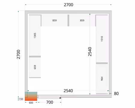 Hyllsystem Till Kylrum (CRPF2727), TEFCOLD