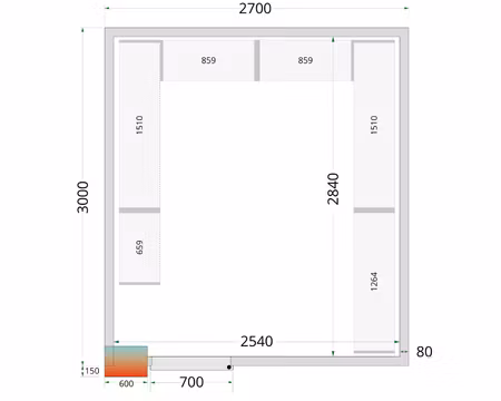 Hyllsystem Till Kylrum (CRPF2730), TEFCOLD