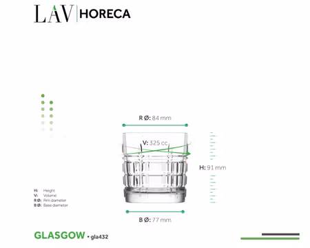 Glasgow Whiskyglas 32,5cl, LAV Horeca