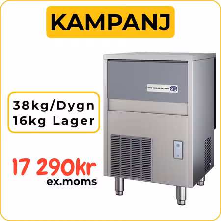 Ismaskin SL70 Luftkyld med tömningspump , 38kg/dygn-Binge 16kg, NTF