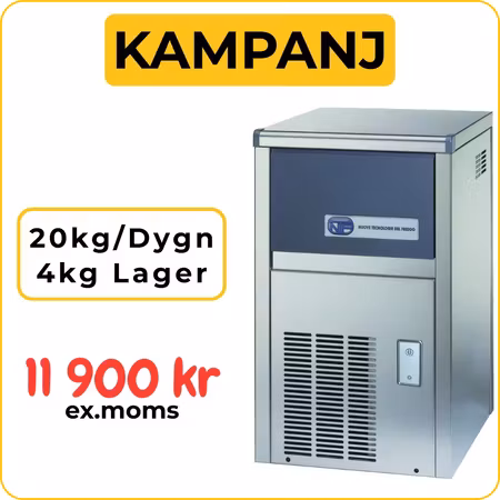 Ismaskin SL35 Vattenkyld, 20kg/dygn-Binge 4kg, NTF