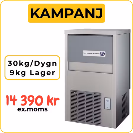 Ismaskin SL60 vattenkyld, 30kg/dygn-Binge 9kg, NTF