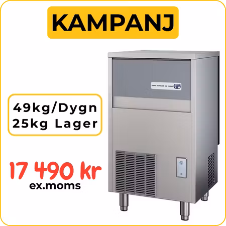 Ismaskin SL90 vattenkyld, 49kg/dygn-Binge 25kg, NTF