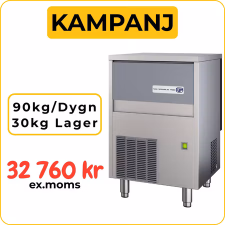 Iskrossmaskiner SLT 180 Vattenkyld, 90kg/dygn-Binge 30kg, NTF