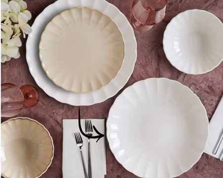 East Flat Tallrik 25 cm vit