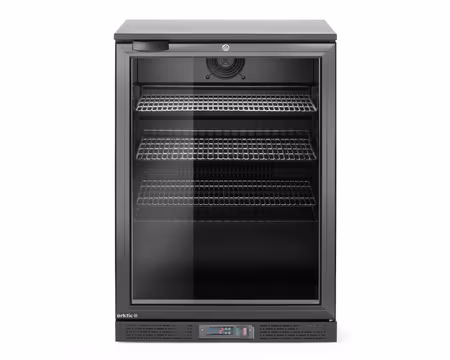 Barkyl 600x530x(h)870mm, Självstängde Glasdörr 105Liter, HENDI