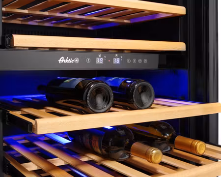 Vinkyl 2 Zoner För 72 Flaskor, 595x675x(h)1215mm Liter, HENDI