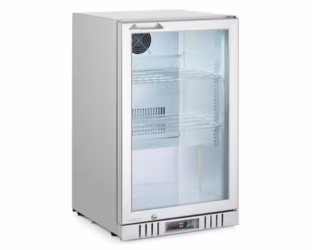 Barkyl 530x500x(h)840mm, Självstängde Glasdörr 75Liter, HENDI