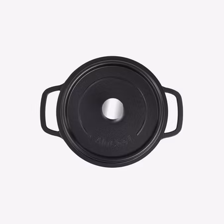 Alu-Gjutjärn Rund Gryta 20cm 2,5Liter Svart Induktion, AluChef