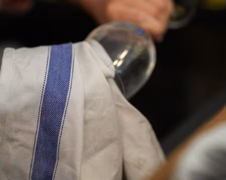 Kökshandduk med blå ränder